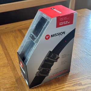 Black Mission Belt Black Adjustable Ratchet Belt in Box. As seen on Shark Tank.